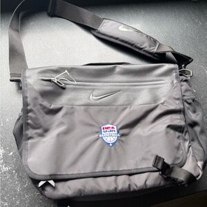Nike Black and Gray Messenger Bag with Durable Design